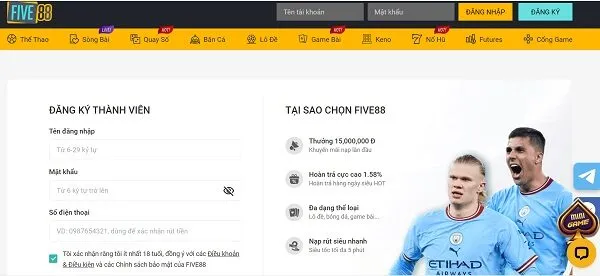 Five88 – Nhà cái uy tín với tỷ lệ cược cao nhất thị trường